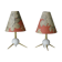 Pair of atomic design table lamps