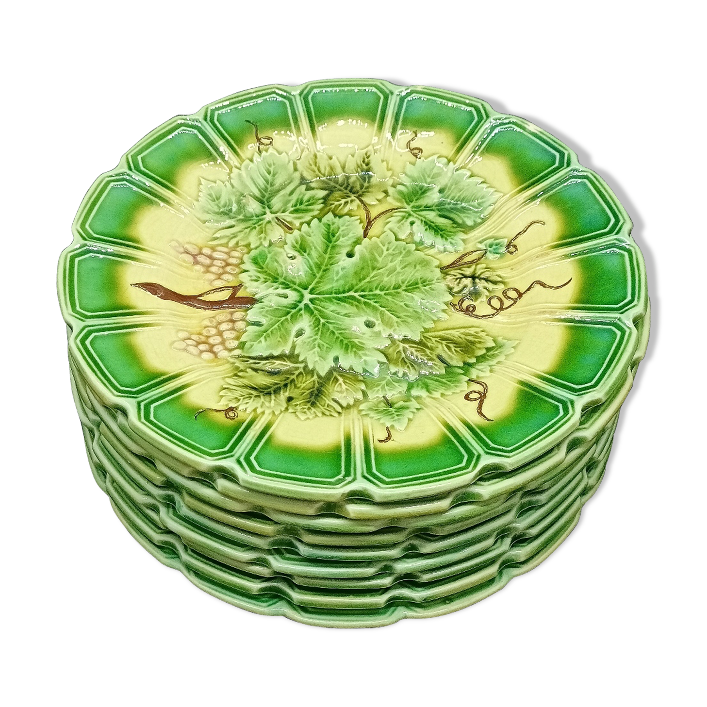 Sarreguemines dessert plate set