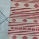Handmade white and red kilim carpet 95-59cm