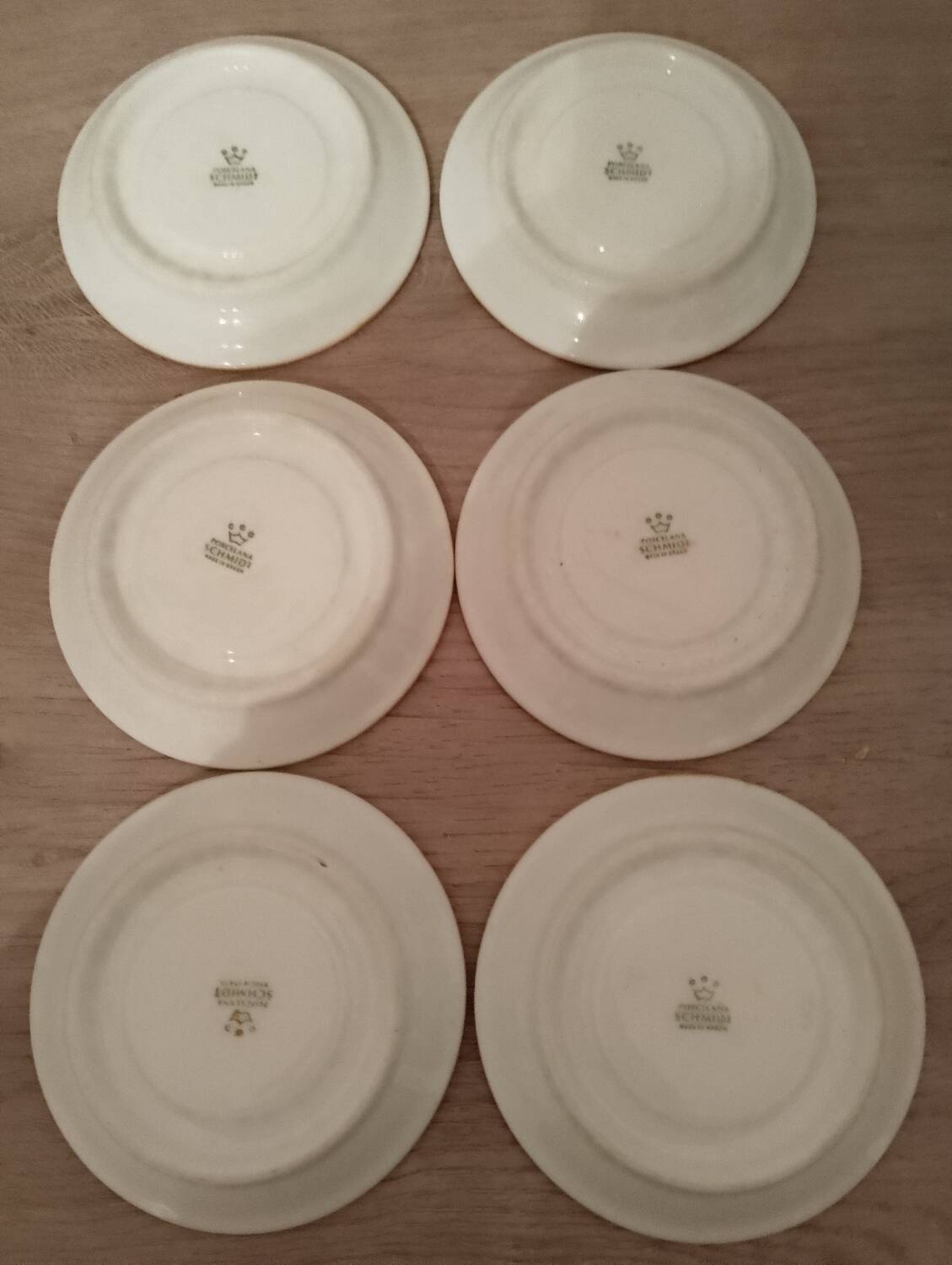 Service of porcelain espresso by Schmidt designer RM plates Brazil.