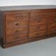 Antique Oak Apothecary / Filing Cabinet, France, 19th Century