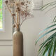 Beige stoneware bottle vase