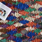 Tapis marocain Boucherouite vintage