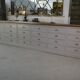 Large gray 24-drawer craft cabinet from the 1950s