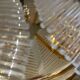 Maison Sciolari glass and gilt wall lamp, Palm model! Italy 1980