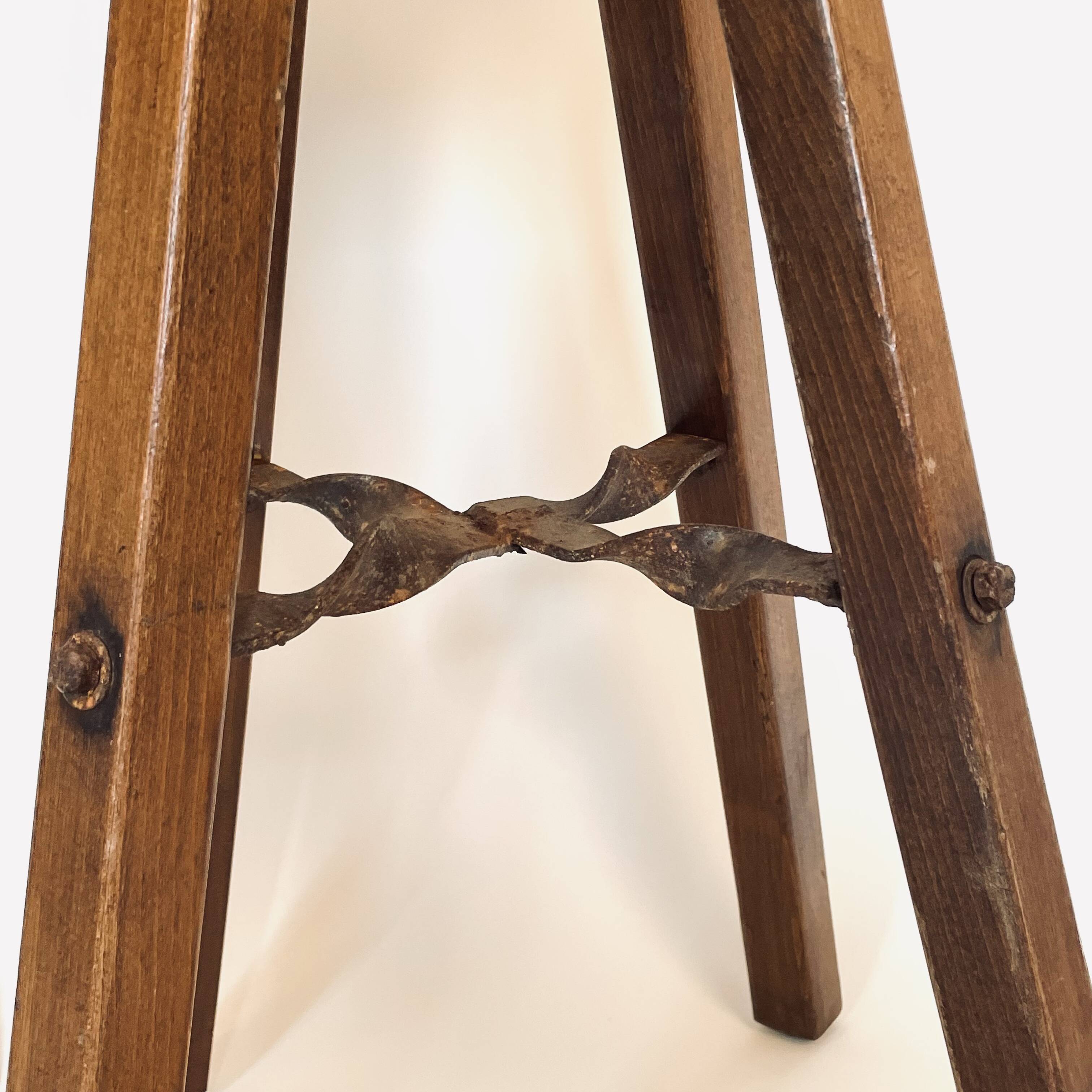 Pair of brutalist bar stools published by Mobichalet, 1950