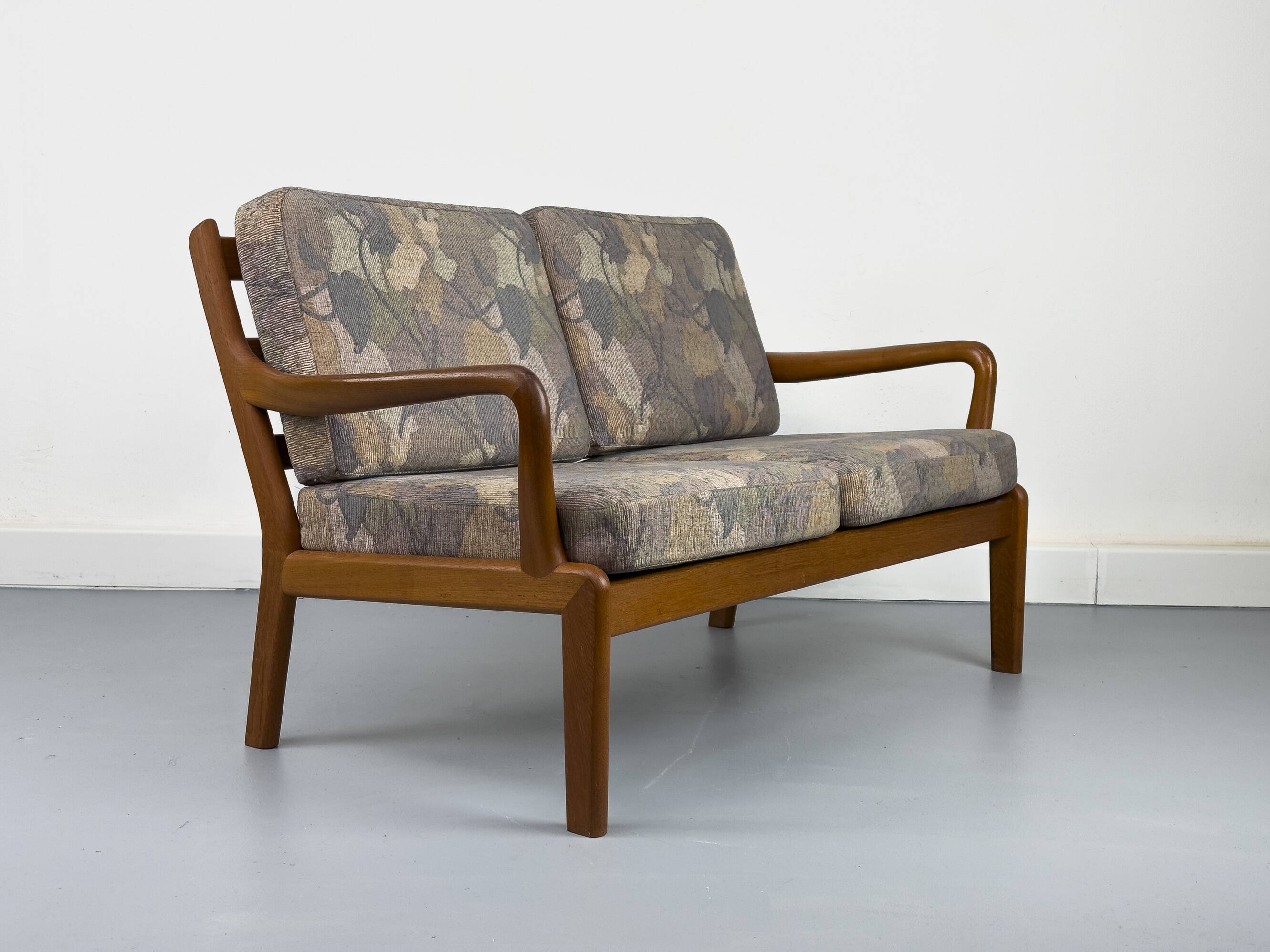 Canapé deux places vintage Senator en teck par L. Olsen, années 1970