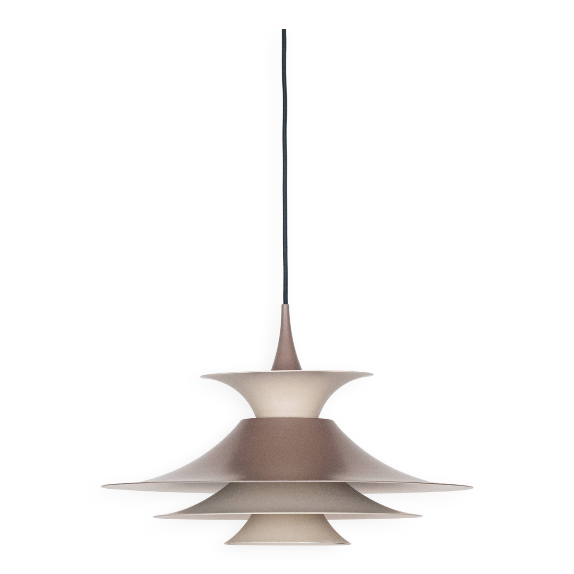 Danish vintage pendant lamp Radius by Erik Balslev, Fog og Morup, 1977