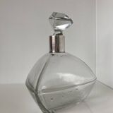 Beautiful cut crystal carafe with its stopper and solid silver setting