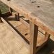 Old workshop bench in solid oak