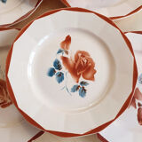 Set of 6 plates Digoin Sarreguemines