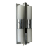 Vintage chrome and opaline metal wall light, Germany 1960