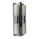 Vintage chrome and opaline metal wall light, Germany 1960