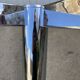Smoked glass round table chrome Florence Knoll Roche Bobois an70