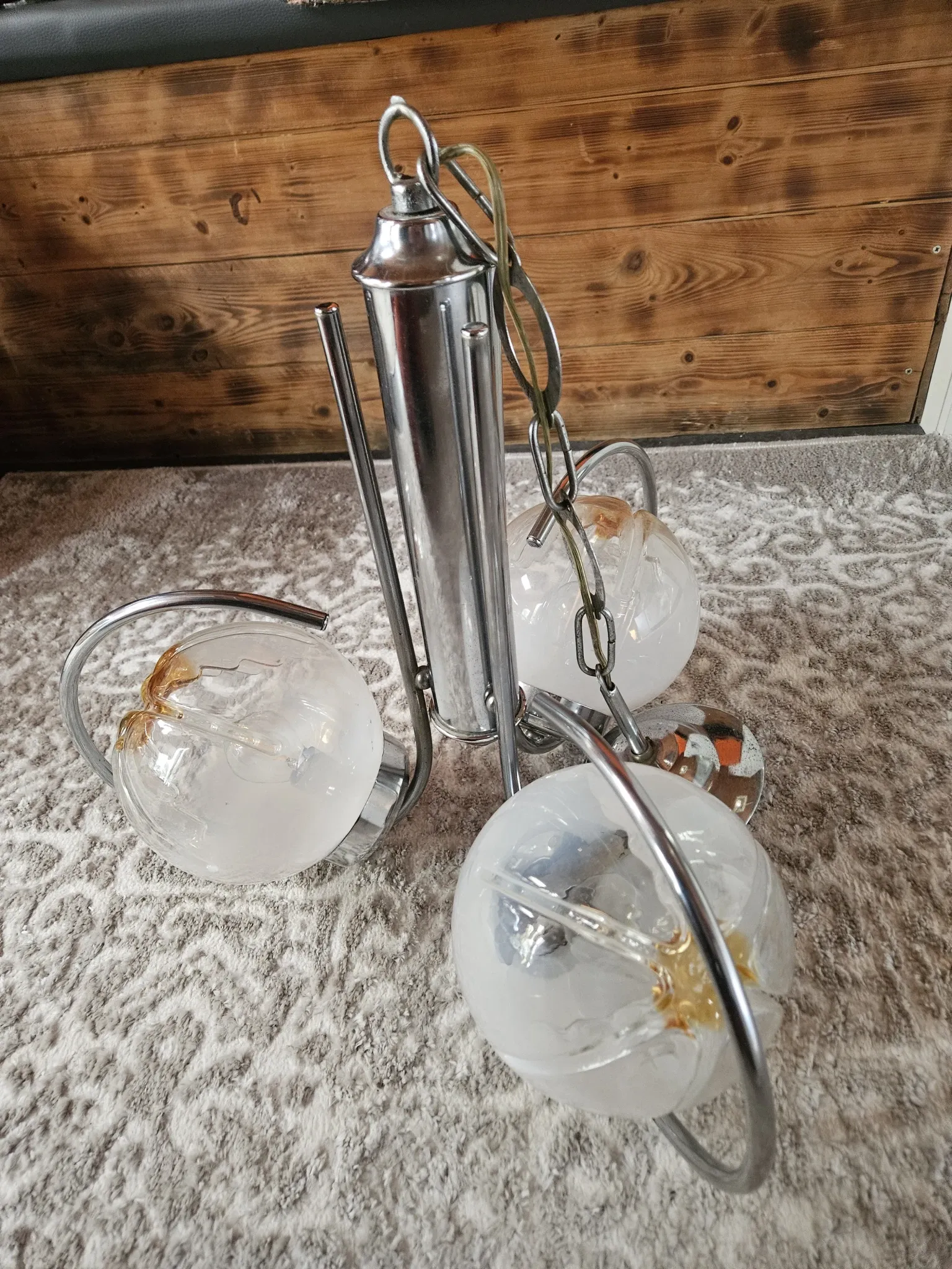 Italian design chandelier from the 1970s.
