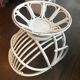 Vintage armchair in white lacquered rattan