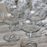 Vintage cut crystal champagne glasses