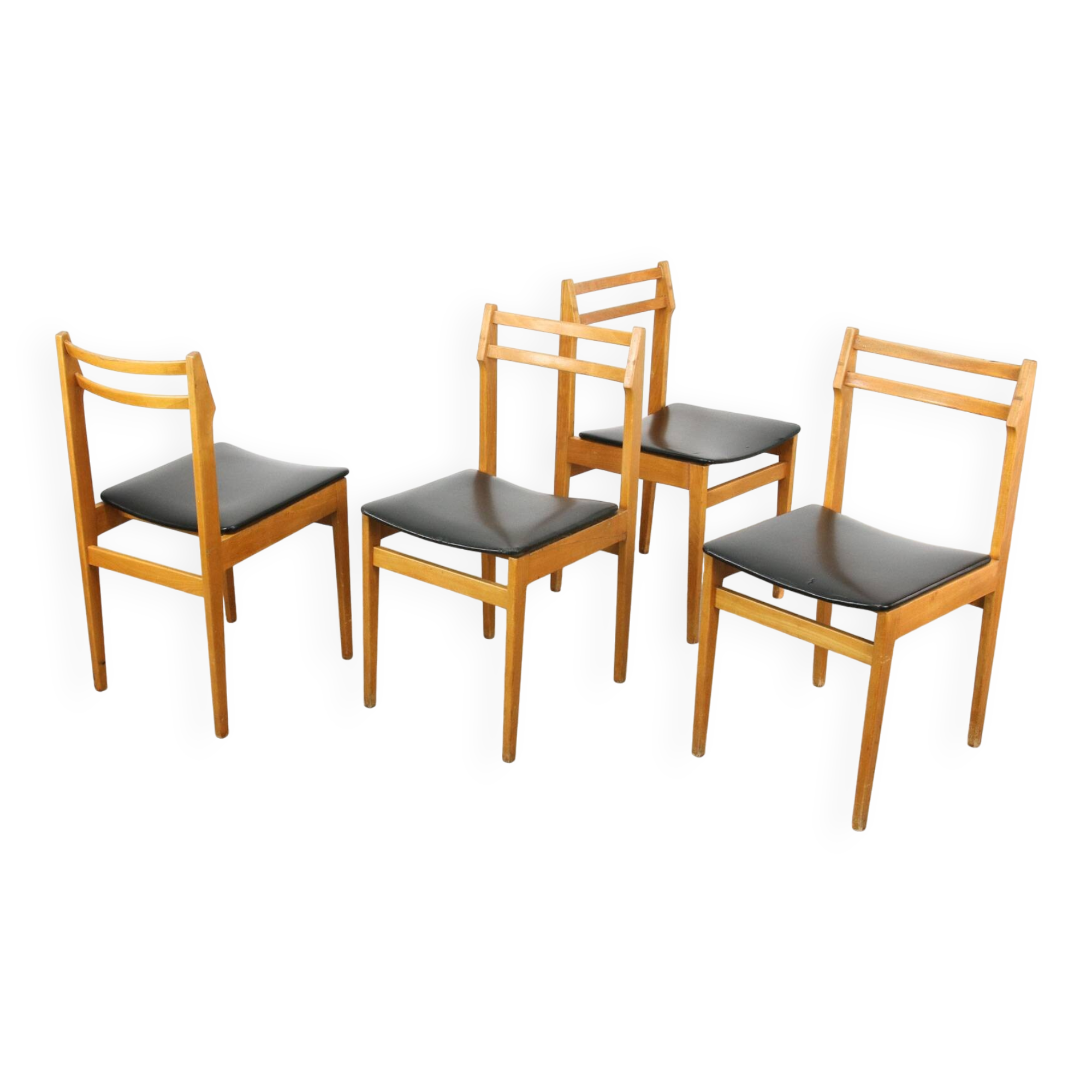 Vintage Chairs in style of Gio Ponti, 1970, set of 4