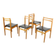 Chaises Vintage dans le style de Gio Ponti, 1970, lot de 4