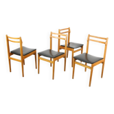 Chaises Vintage dans le style de Gio Ponti, 1970, lot de 4