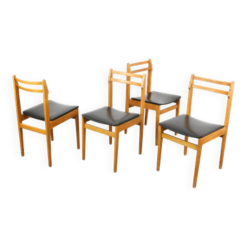 Vintage Chairs in style of Gio Ponti, 1970, set of 4
