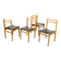 Chaises Vintage dans le style de Gio Ponti, 1970, lot de 4