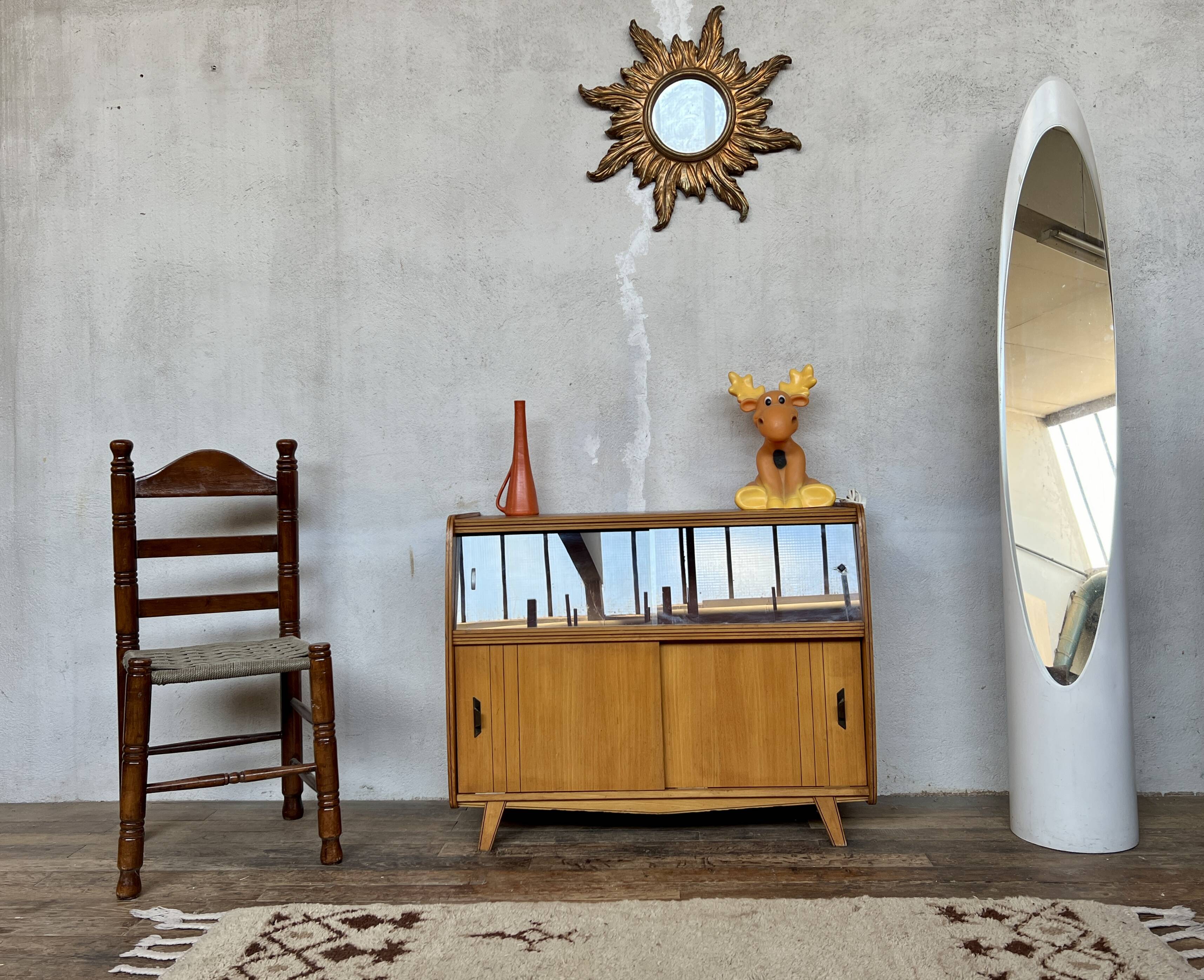 Vintage sideboard with compass feet