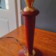 Lampe année 40/50 Maison Lancel Gainée De Cuir Bordeaux