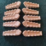 Set of 10 porcelain knife holders