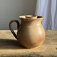 Vintage brutalist stoneware pink wine cooler pitcher H19