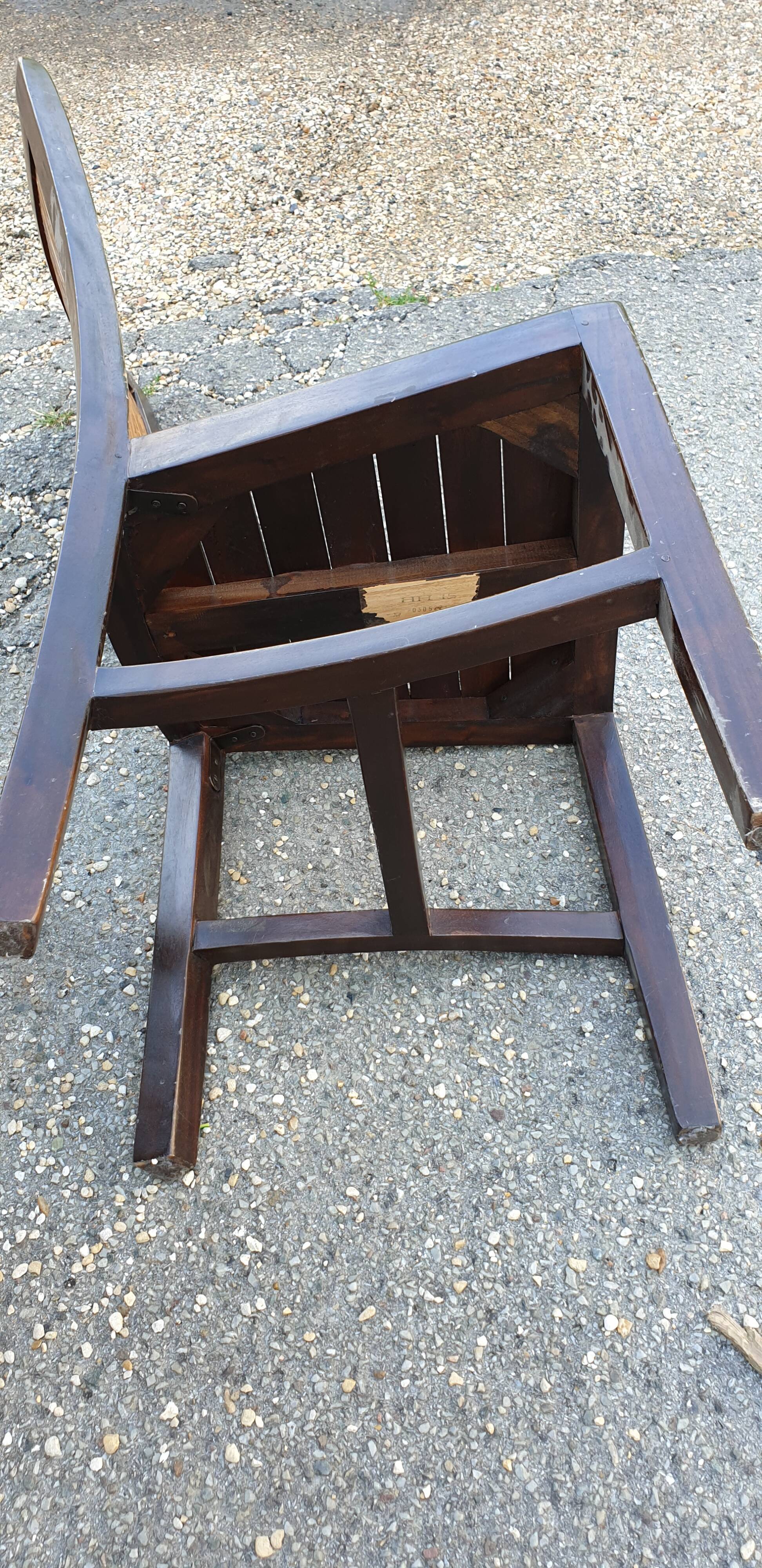 6 chairs peacock and wood