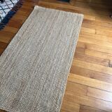 Tapis rectangulaire en toile de jute