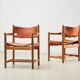 Borge Mogensen Pair of Model 3238 Spanish Dining Chairs for Fredericia 1964