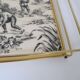 Vintage tray  gold metal