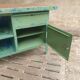 Industrial workbench steel green kitchen or bathroom furniture