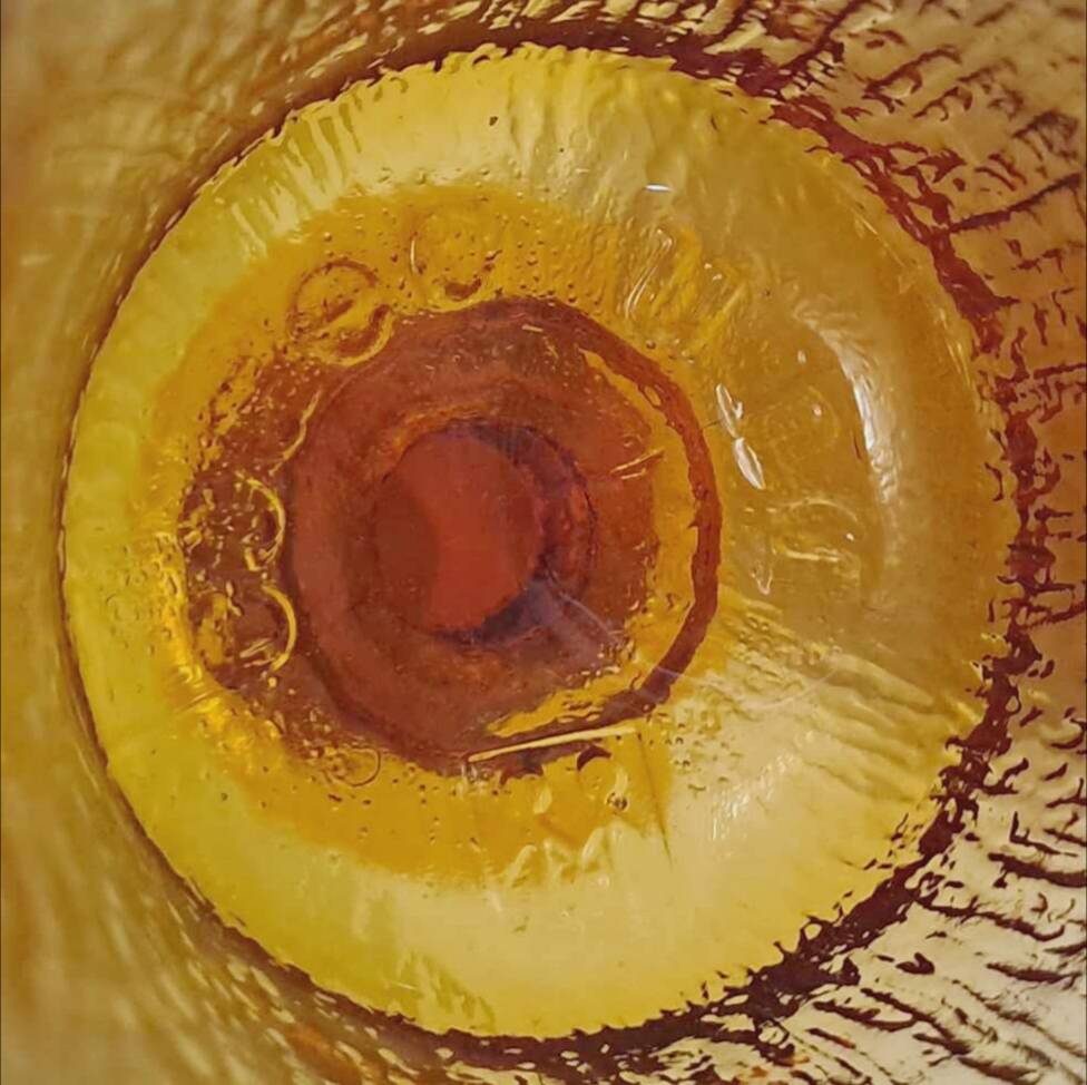 Vintage Codec Una Amber Stemmed Glasses