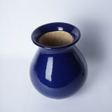 Blue painted ceramic vase
