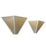 Pair of Metalarte wall lights in white metal and parchment