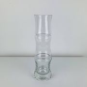 Vase vintage en verre en forme de bambou