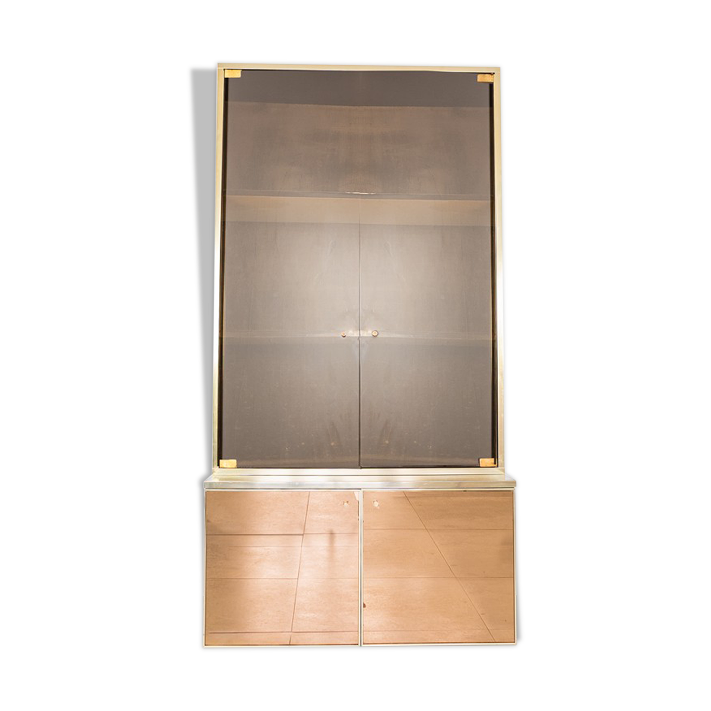 Wooden cabinet cabinet showcase 80s