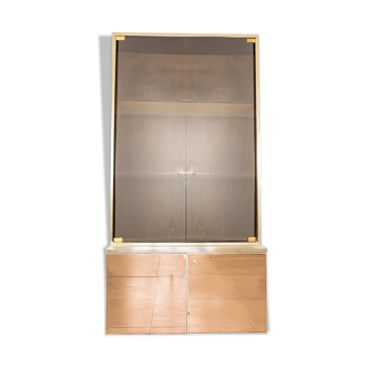 Armoire mobile en bois vetrina des années 80