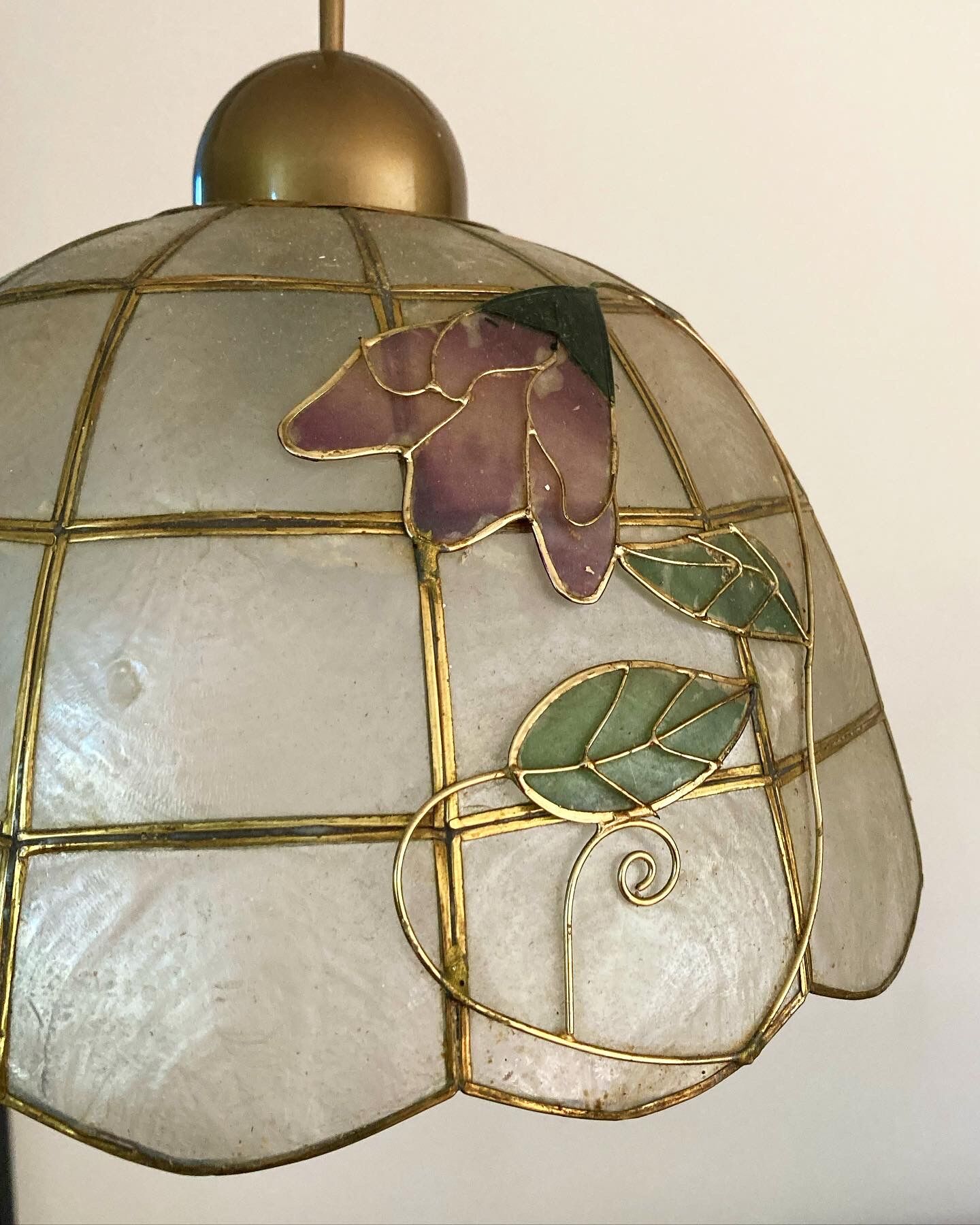 Lampe suspension en nacre