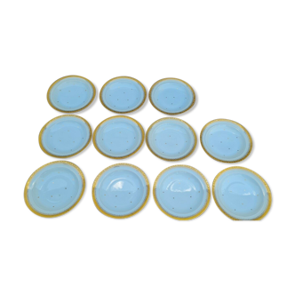 Lot de 11 assiettes creuses porcelaine de Limoges éditions paradis