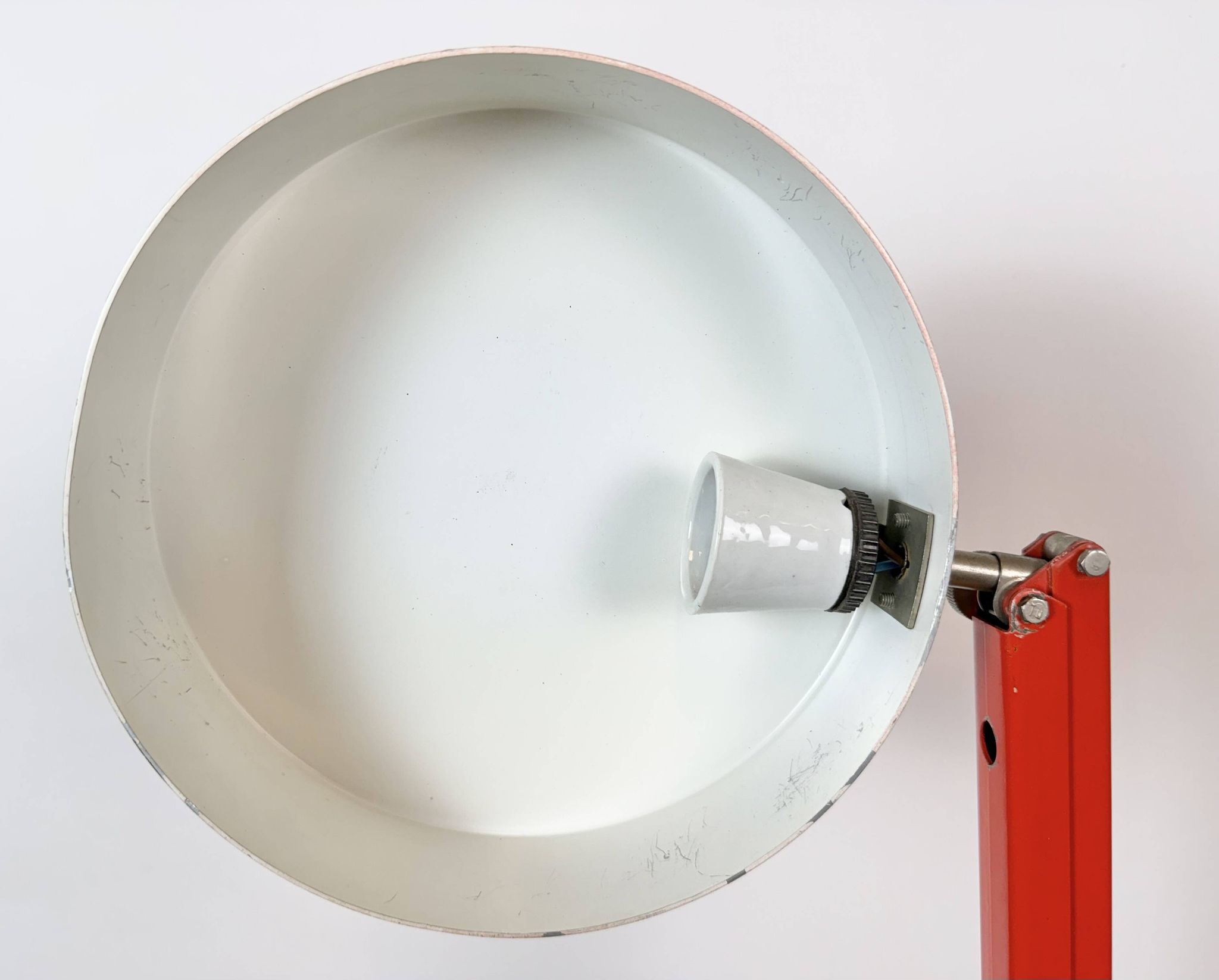 Lampe de table réglable vintage rouge, années 1970