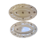 Pair of vintage dishes "Fleur de France" – Sarreguemines, 1950s