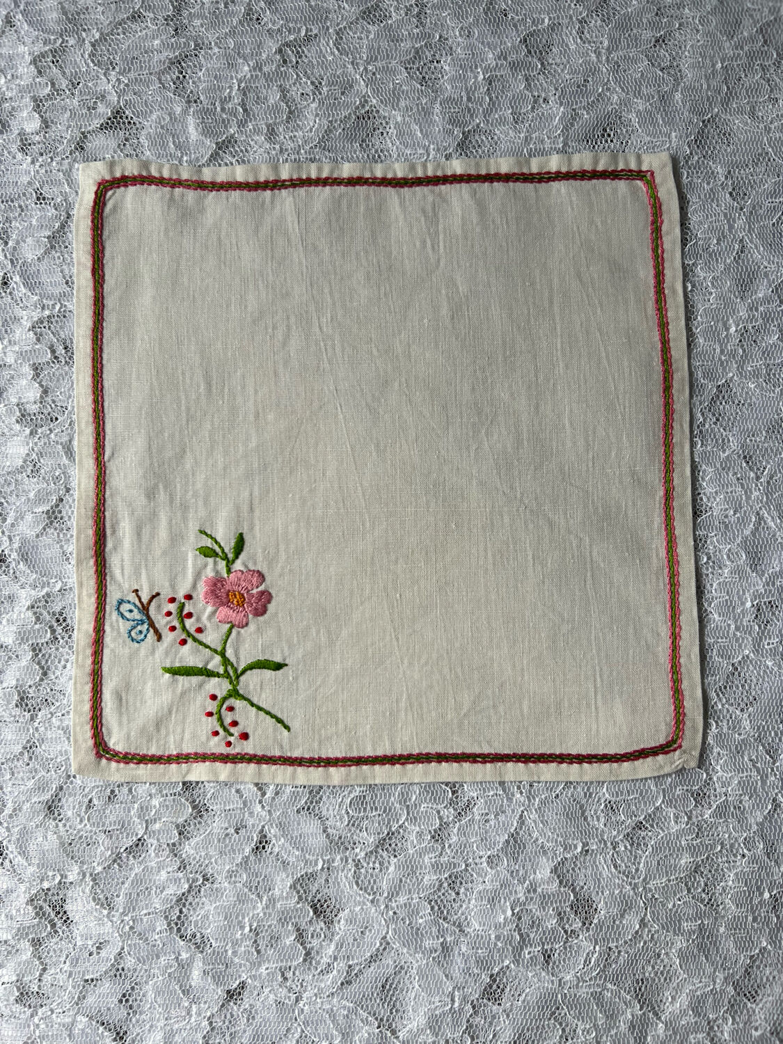 12 embroidered tea towels