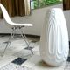 Large porcelain floor vase with relief by H&C Heinrich, West-Germany 1960s