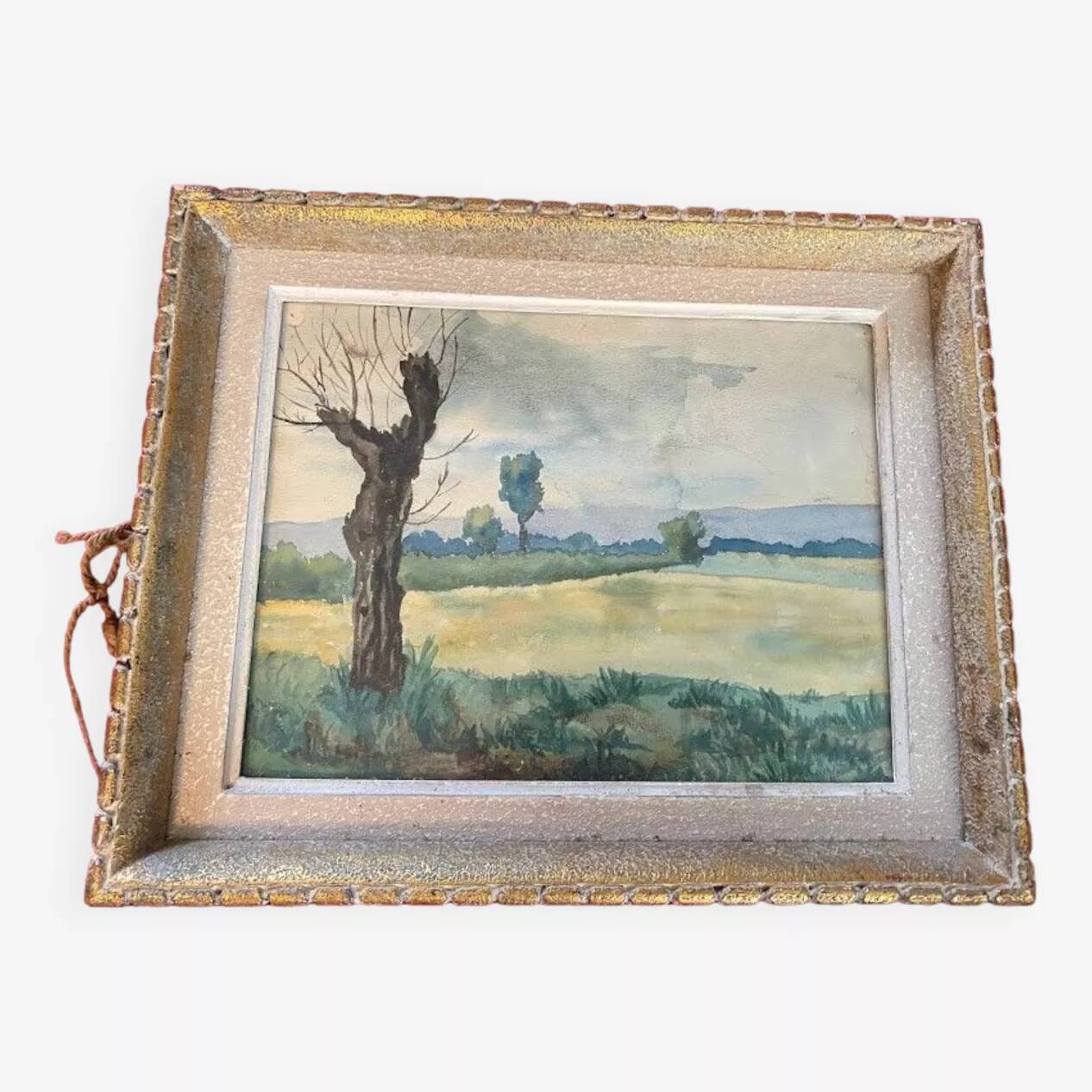 Peinture aquarelle originale, signée Paul Maurice
