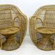 Pair of Mid-Century Modern Wicker Emmanuelle Armchairs from Kok Maison, 197