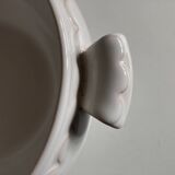 Neoclassical Festons Pierre Motton earthenware soup tureen from Gien, 1970